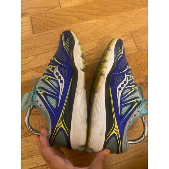 Saucony ISO Series Running Shoes Women's Athletic Sneakers Blue/Yellow Size 9 - Picture 3 of 9